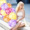 Tropical Flower Printed Latex Balloons(Blue, Dark_blue, Fruit_green, Orange, Purple, Rose_red, Yellow)